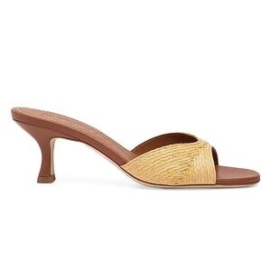 STAUD // NEW Brigitte Raffia Mule Kitten Heels